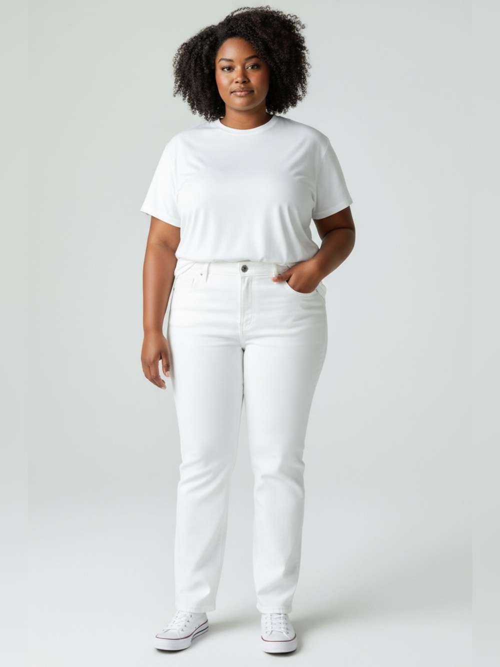 Blank NYC White High-Rise Straight Leg Jeans